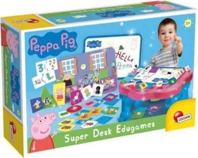 Tavolinë edukative Peppa Pig Super Desk Edu Games, me aktivitete mësimore, për fëmijë