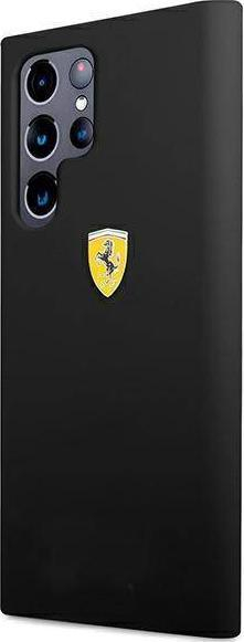 Maskë telefoni Ferrari FESSIHCS22LBK për Galaxy S22 Ultra, silikon On Track, e zezë