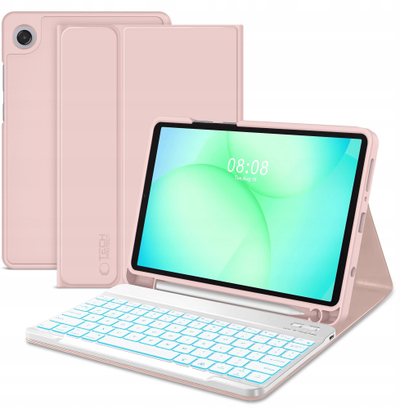 Mbulesë me tastierë Tech-Protect SC Pen për Galaxy Tab A11 Plus A9 Plus, rozë