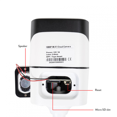 Kamerë sigurie PNI IP649, 2MP 1080p, WiFi, e bardhë