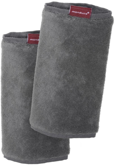 Mbrojtës rripi për mbajtëse bebe Manduca FumBee Gris, pambuk organik, set 2 copë, gri
