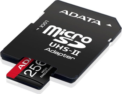 Kartë kujtese ADATA High Endurance MicroSDXC, 256GB, Class 10 UHS I U3 A2 V30, me adaptor