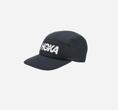 Kapelë vrapimi Hoka Performance Running Hat, e zezë e bardhë