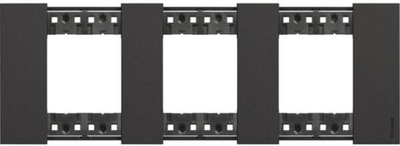 Pllakë përfundimtare Legrand Living Now The Blacks, 3x2 module, plastike, e zezë