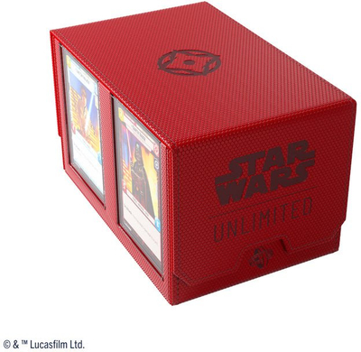 Kuti letra Gamegenic Star Wars Unlimited Double Deck Pod, për 2 kuverta, me magnet, e kuqe