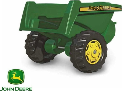Rimorkio lodër Rolly Toys Rolly Kipper II, për traktorë me pedale, tipper, e gjelbër John Deere