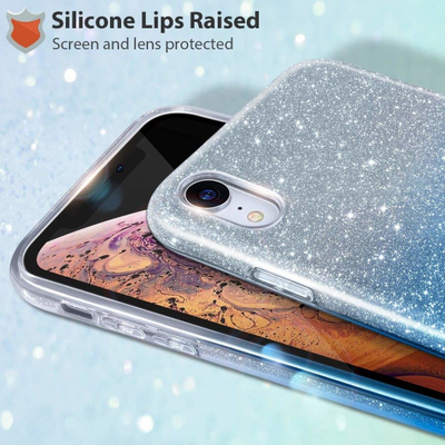 Këllëf telefoni Brocade Glitter për iPhone 11 Pro, TPU, argjend-kaltër