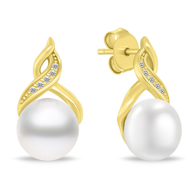 Set bizhuteri për femra Brilio Silver, vathë + varëse, i artë/bardhë
