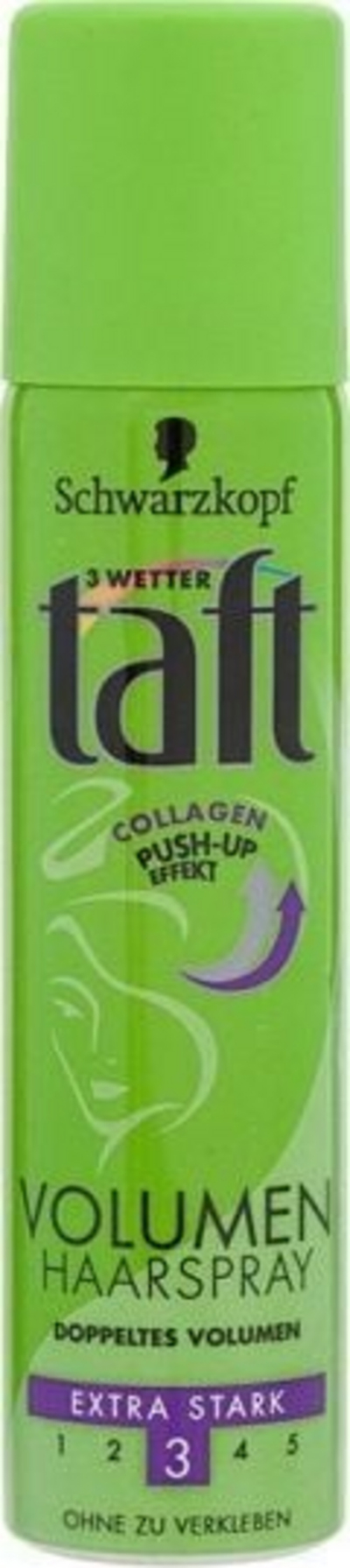 Llak për flokë Taft Volume 3, 75 ml, i gjelbër