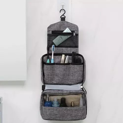 Ташна за тоалет Hook Hanging Necessity за мажи, материјал Оксфорд, сива боја