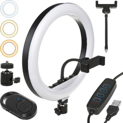 Dritë unazë Maclean Energy MCE612B, 12 LED, 20W, me Bluetooth