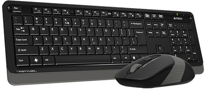Сет тастатура и глушец А4тек FG1010 Fstyler, безжичен, DPI 2000, сив