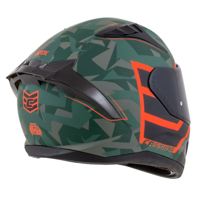 Helmetë integrale Cassida Aero ATCK, polikarbonat, xham Pinlock, jeshile e zezë gri portokalli