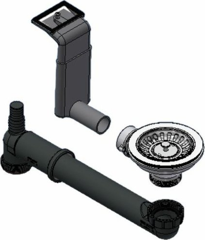 Set drenazhimi lavamani Franke VALVE, sifon 3 1/2", metalik