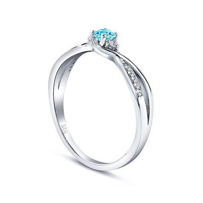 Unazë Silvego JJJR1100TS, argjend 925, Topaz blu dhe zirkon, argjendtë