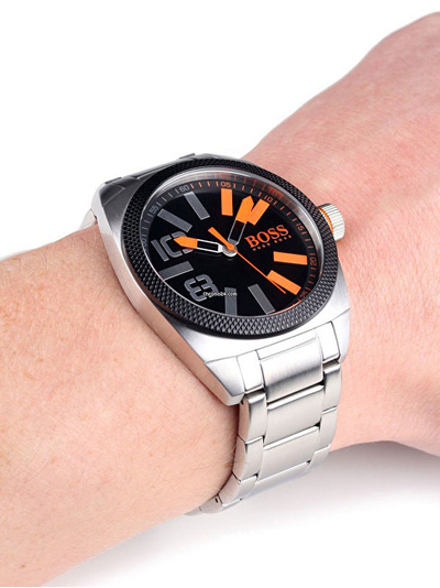 Orë për meshkuj Hugo Boss Orange London, e argjendtë