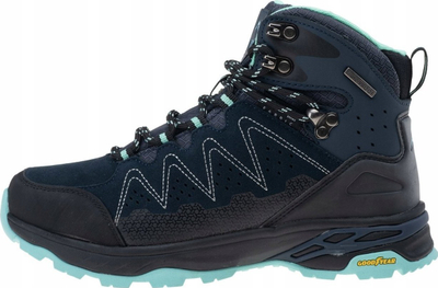 Këpucë trekking Elbrus Eravica Mid WP, waterproof, për gra, blu e errët me mentol