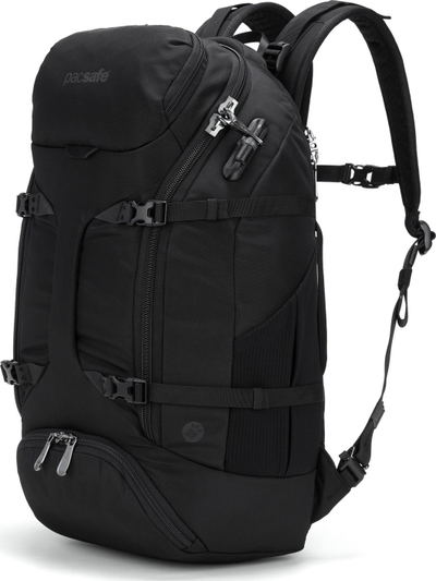 Ранец за патување Pacsafe Venturesafe Exp35, 35L, џеб за лаптоп 16\", црн