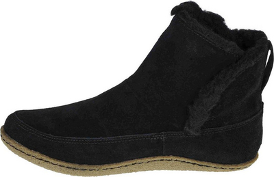 Çizme Sorel Nakiska Bootie 1876141011, lëkurë suede, futer gëzofi, të zeza, 36