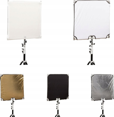 Reflektor fotografik GlareOne Frame Reflector, 110 x 110cm, set 5 në 1, shumëngjyrësh