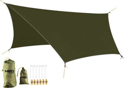 Tarp kampingu Neo, 360x290cm, 210T PU3000, i gjelbër