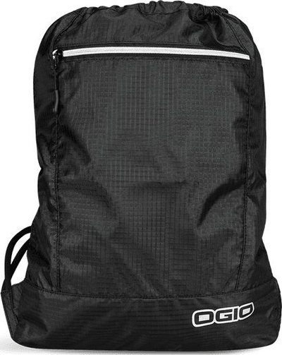 Çantë shpine Ogio String Bag, 13L, me xhep me zinxhir, e zezë