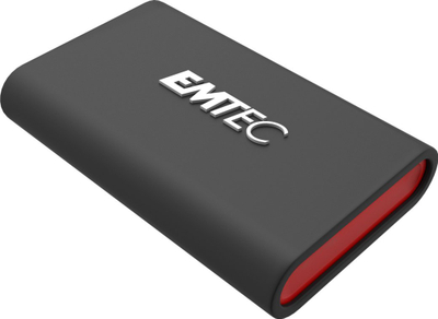 SSD portabël Emtec X210 Elite, 2TB, USB, i zi e kuqe