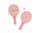 Tenis plazhi neopren me topa Whale pink