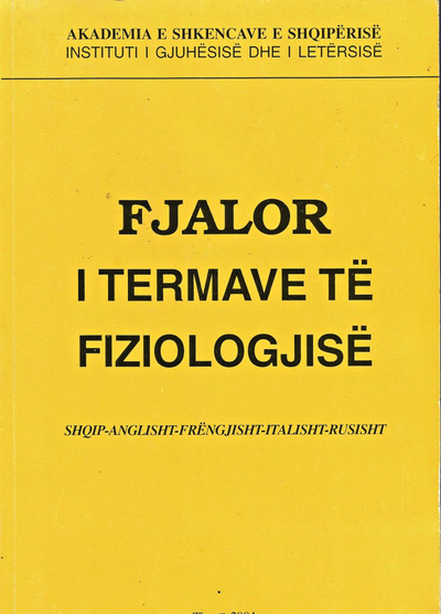 Fjalor I Termave Te Fiziologjise - Grup Autoresh