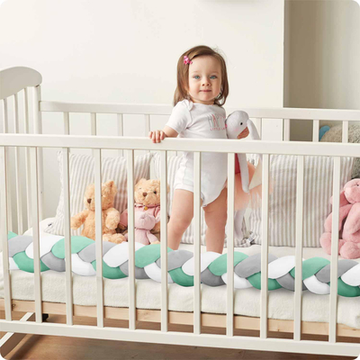 Mbrojtëse shtrati Ricokids Crib Bumper, 3m, e gjelbër