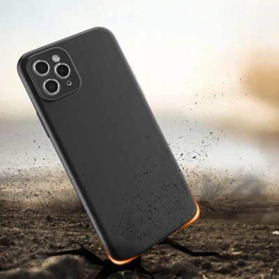 Kapotë telefoni Hurtel për Realme GT Neo 5 dhe GT3, silikon i hollë TPU, e zezë