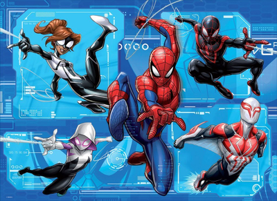 Puzzle për dysheme Lisciani Marvel Spiderman, 108 copa, me dy anë, shumëngjyrësh