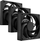 Ventilatorë kaste Fury SAI S12 PWM, 120mm, set 3 copë, të zinj