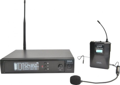Сет безжичен микрофон DNA VM Head Set, UHF 518–542 MHz, XLR приемник, црн