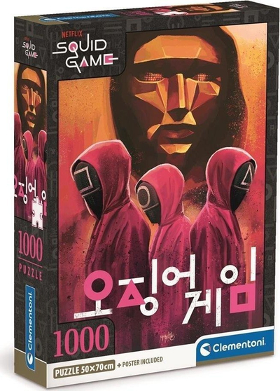 Puzzle Clementoni Netflix Squid Game, 1000 pjesë, 50 x 70 cm, shumëngjyrësh