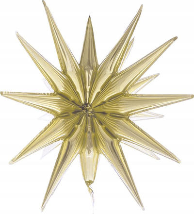 Balonë folje Godan Star 3D, 50x46cm, ngjyrë shampanjë