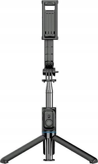 Shkop selfie Awei X49, tripod 2 në 1, telekomandë Bluetooth, i zi