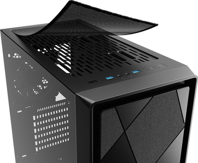 Kasë Sharkoon VS8 RGB, e zezë, Midi Tower