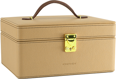 Kuti për bizhuteri Friedrich Lederwaren Goods Ascot 20124-8, bezhë/ e zezë