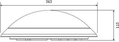 Llambë tavani GE Lighting Brio (BW173FWOPL), LED, 8 W, IP54, e bardhë