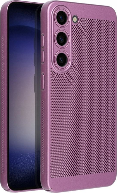 Këllëf telefoni Breezy për Samsung Galaxy A55 5G, plastikë e butë, me vrima, ngjyrë vjollcë