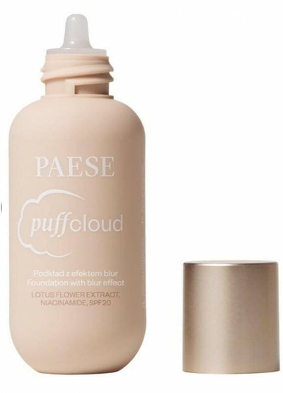 Fondatinë Paese Puff Cloud, efekt blur, 37 ml, 01 Light Beige