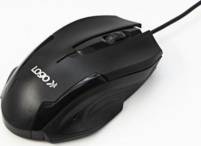 Maus Logo Shape, me kabllo, USB, i zi