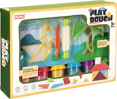 Set lojërash me masë modeluese MEGA CREATIVE Tangram 549593, me aksesorë, shumëngjyrësh