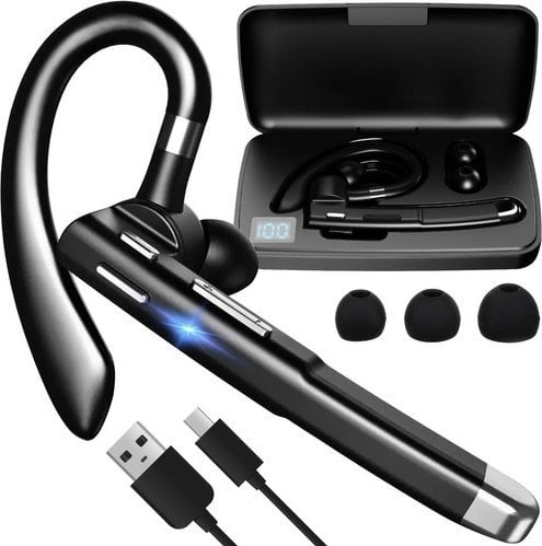 Kufje Bluetooth Izoxis 24272, wireless, me kuti karikimi, të zeza