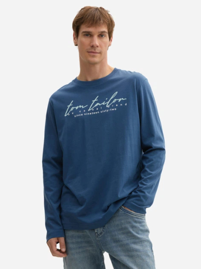 Bluzë me mëngë të gjata Tom Tailor 1043277-26779, për burra, madhësia XXXL, blu