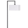 Lampë dyshemeje Brans HM7532.11, metal, 170cm, abazhur PVC, e zezë e bardhë
