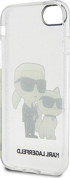 Kapak telefoni Karl Lagerfeld KLHCI8HNKCTGT, iPhone SE 2022 SE 2020 8 7, hardcase transparent me shkëlqim