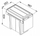 Кош за ѓубре Franke Cube 30L, рачно извлекување, сив