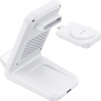 Karikues wireless 4 në 1 Choetech T600, 15W, MagSafe, i bardhë
